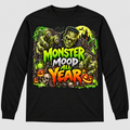 Black Monster Mood long-sleeve mockup