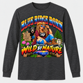 Blue Ridge Born Wild by Nature - Blonde Long Sleeve T-Shirt - Charcoal Heather
