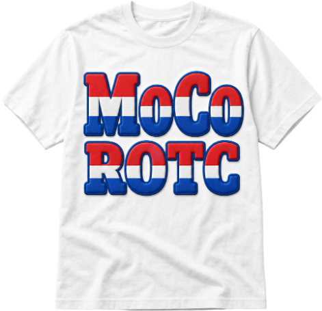 MoCo ROTC Patriotic Puff-Style T-Shirt – White