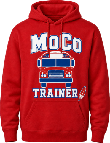 MoCo Bus Trainer Hoodie – Red