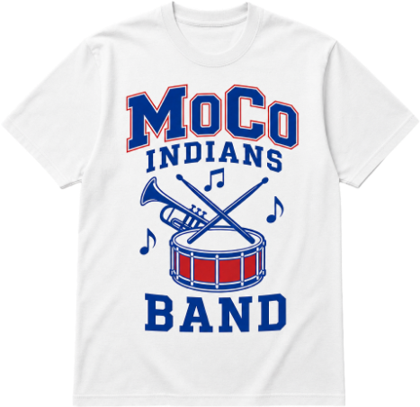 White MoCo Indians Band T-shirt