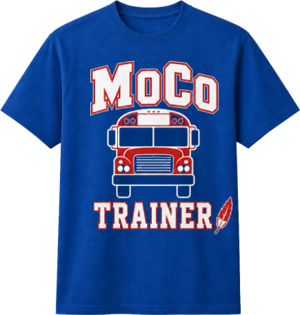MoCo Bus Trainer T-Shirt – Royal Blue