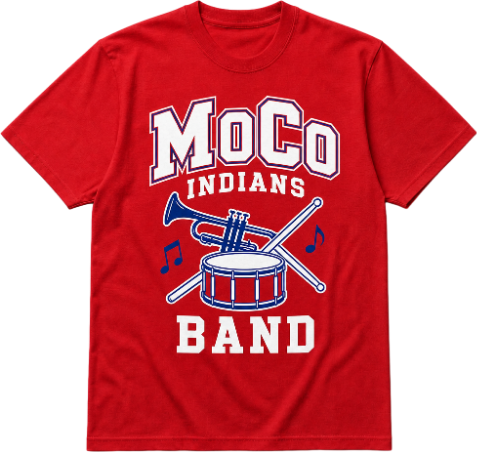 Red MoCo Indians Band T-shirt