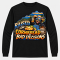 Raised on Cornbread & Bad Decisions Long Sleeve T-Shirt - Black