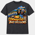 Raised on Cornbread & Bad Decisions T-Shirt - Charcoal Heather