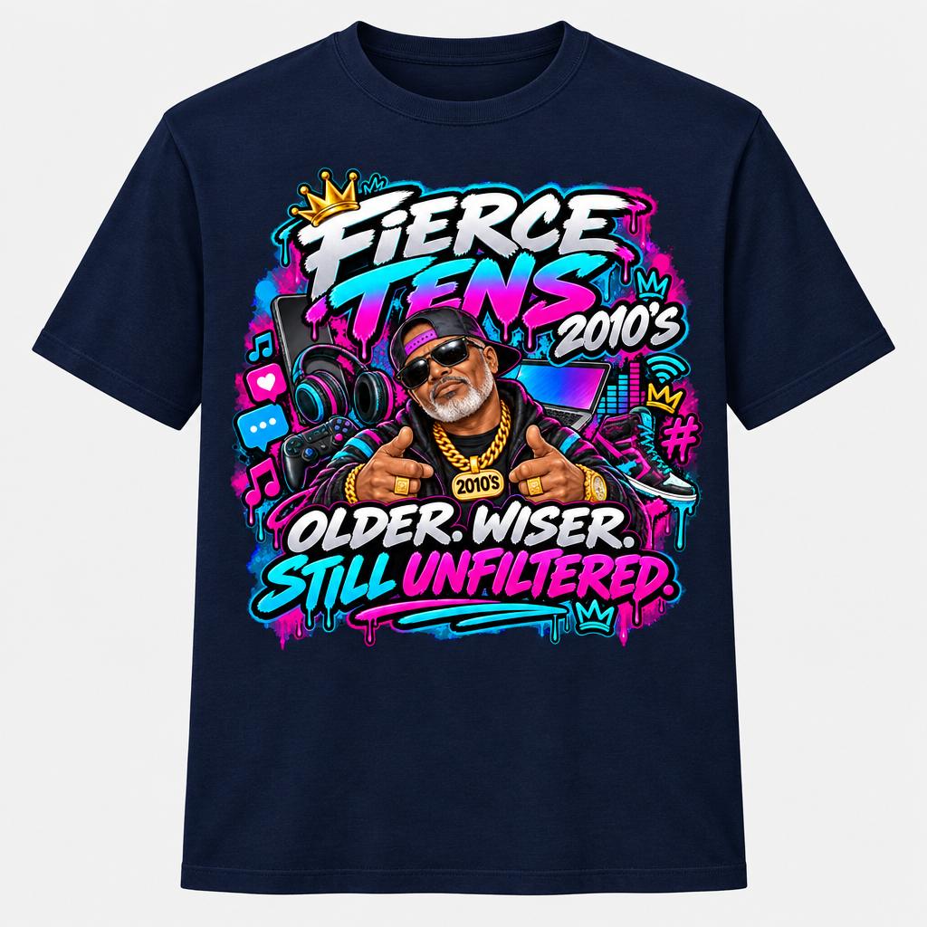 Fierce Tens Older Wiser Still Unfiltered T-Shirt - Man - Navy