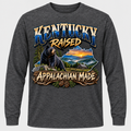 Kentucky Raised Appalachian Made Long Sleeve T-Shirt - Charcoal Heather