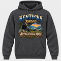 Kentucky Raised Appalachian Made charcoal heather hoodie mockup