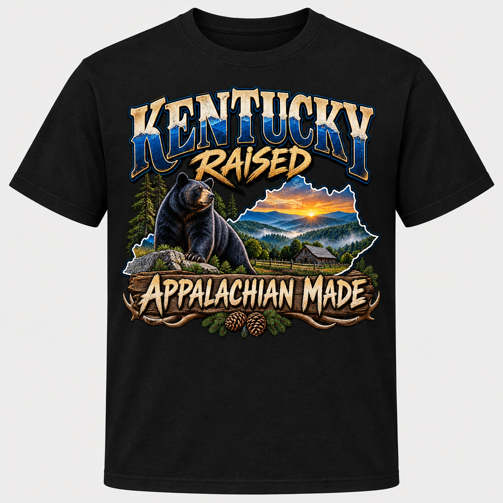 Kentucky Raised Appalachian Made T-Shirt - Black