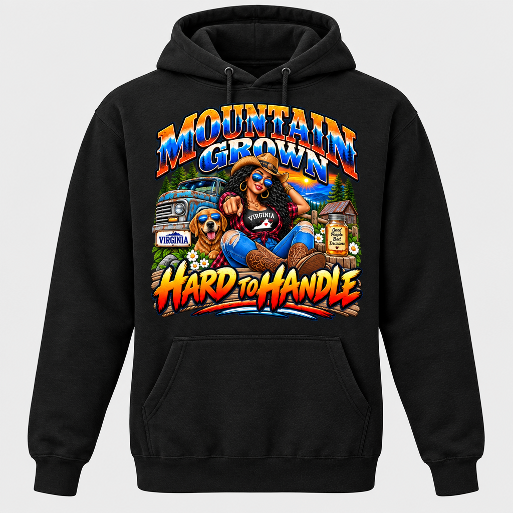 Mountain Grown Hard to Handle Hoodie - Black