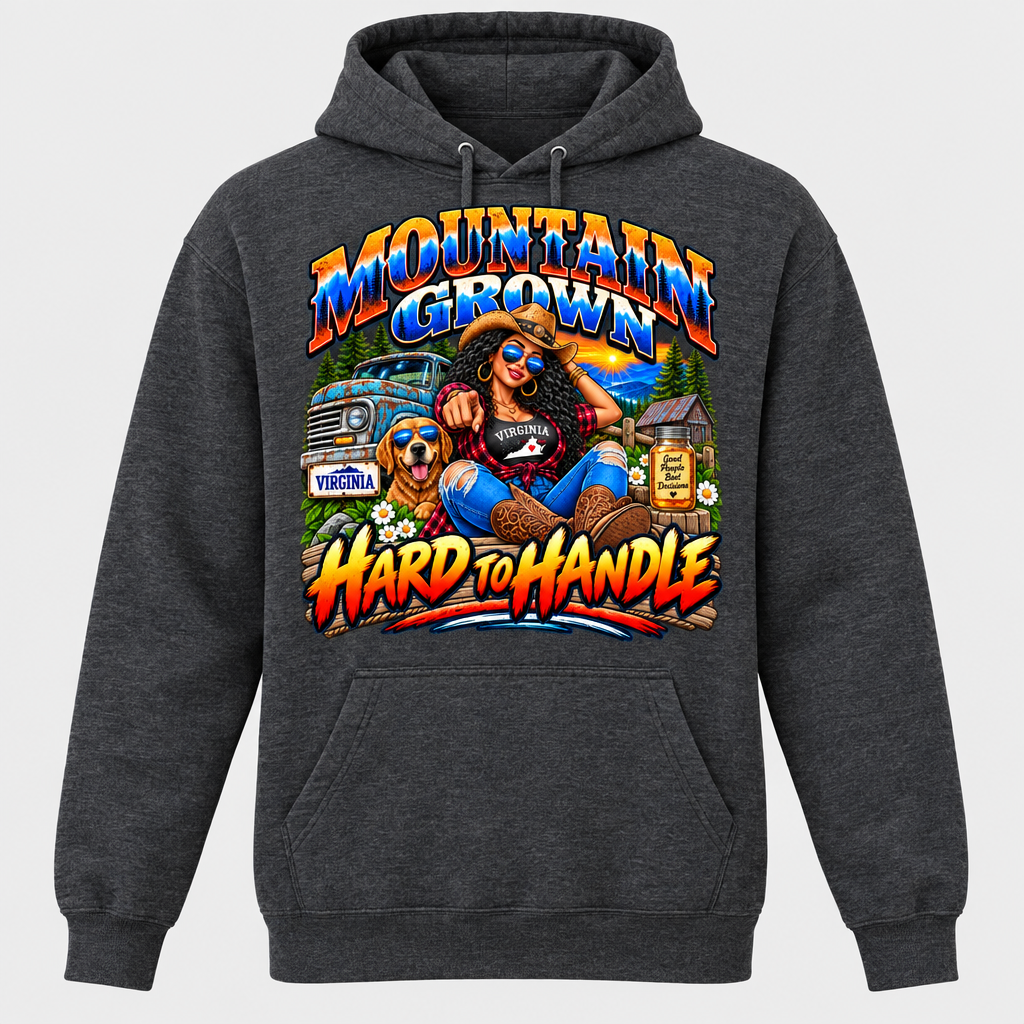 Mountain Grown Hard to Handle Hoodie - Charcoal Heather