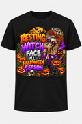 Resting Witch Face black T-shirt mockup