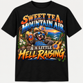 Sweet Tea Mountain Air & A Little Hell Raising T-Shirt - Black