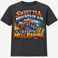 Sweet Tea Mountain Air & A Little Hell Raising T-Shirt - Charcoal Heather