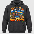 Sweet Tea Mountain Air & A Little Hell Raising Hoodie - Charcoal Heather