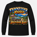 Tennessee Raised Backroad Built Long Sleeve T-Shirt - Black