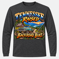 Tennessee Raised Backroad Built Long Sleeve T-Shirt - Charcoal Heather
