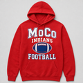 Red MoCo Indians Football hoodie
