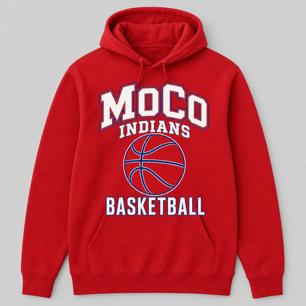 Red MoCo Indians Basketball hoodie