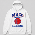 White MoCo Indians Basketball hoodie